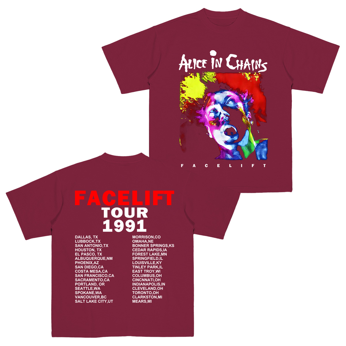 ALICE IN CHAINS Facelift Cotton Unisex T-shirt