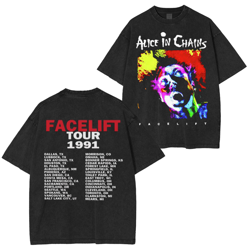 ALICE IN CHAINS - 'Facelift'  Washed Unisex T-Shirt