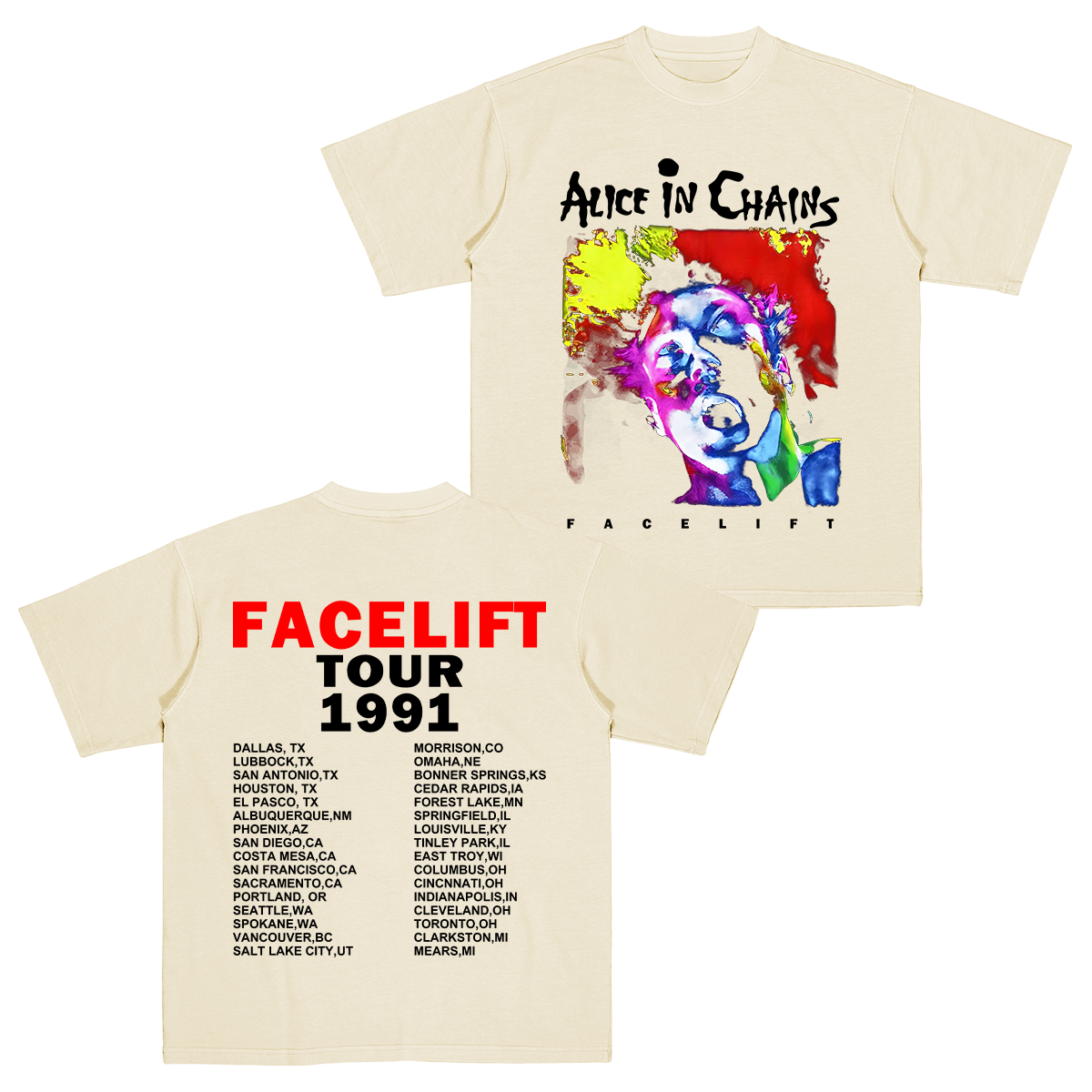 ALICE IN CHAINS Facelift Cotton Unisex T-shirt