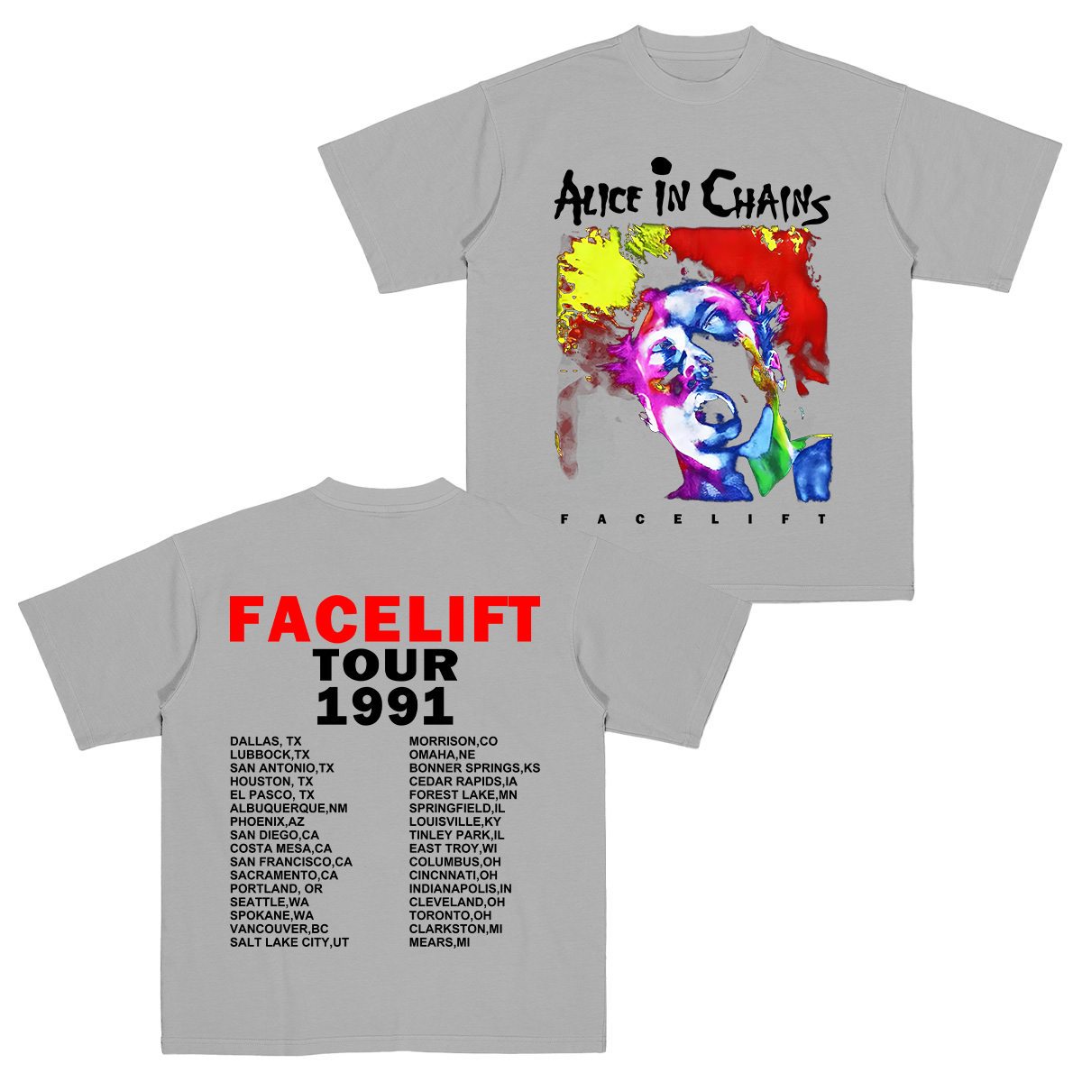 ALICE IN CHAINS Facelift Cotton Unisex T-shirt