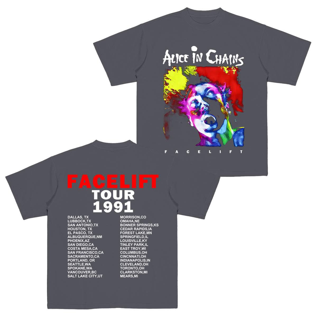 ALICE IN CHAINS Facelift Cotton Unisex T-shirt