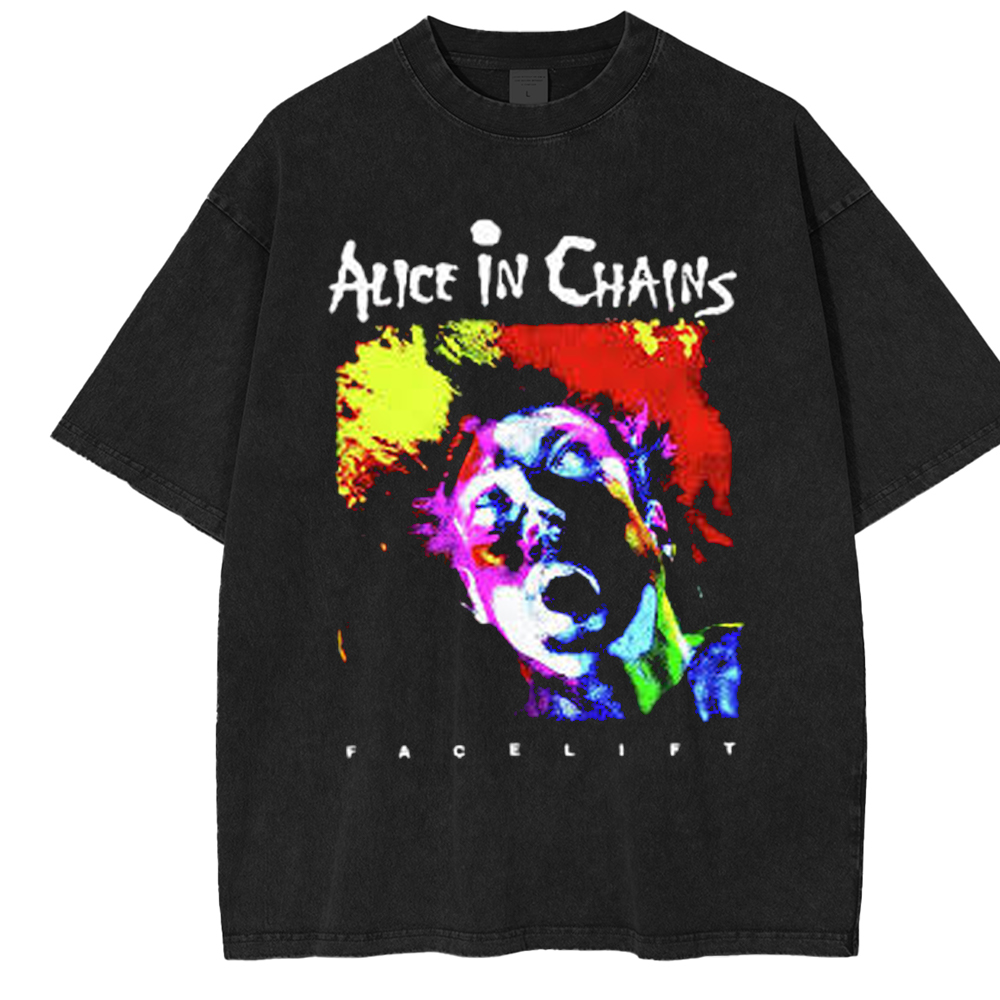 ALICE IN CHAINS - 'Facelift'  Washed Unisex T-Shirt
