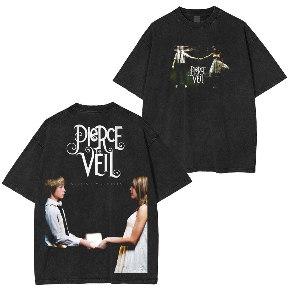 Pierce The Veil Selfish Machines Album Band Washed Unisex T-Shirt