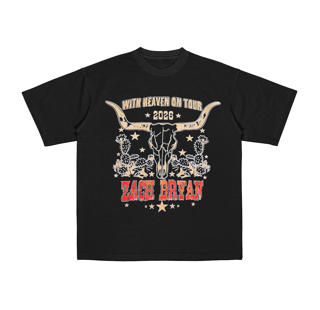 Zach Bryan With Heaven On Tour 2026 Cotton Unisex T-shirt