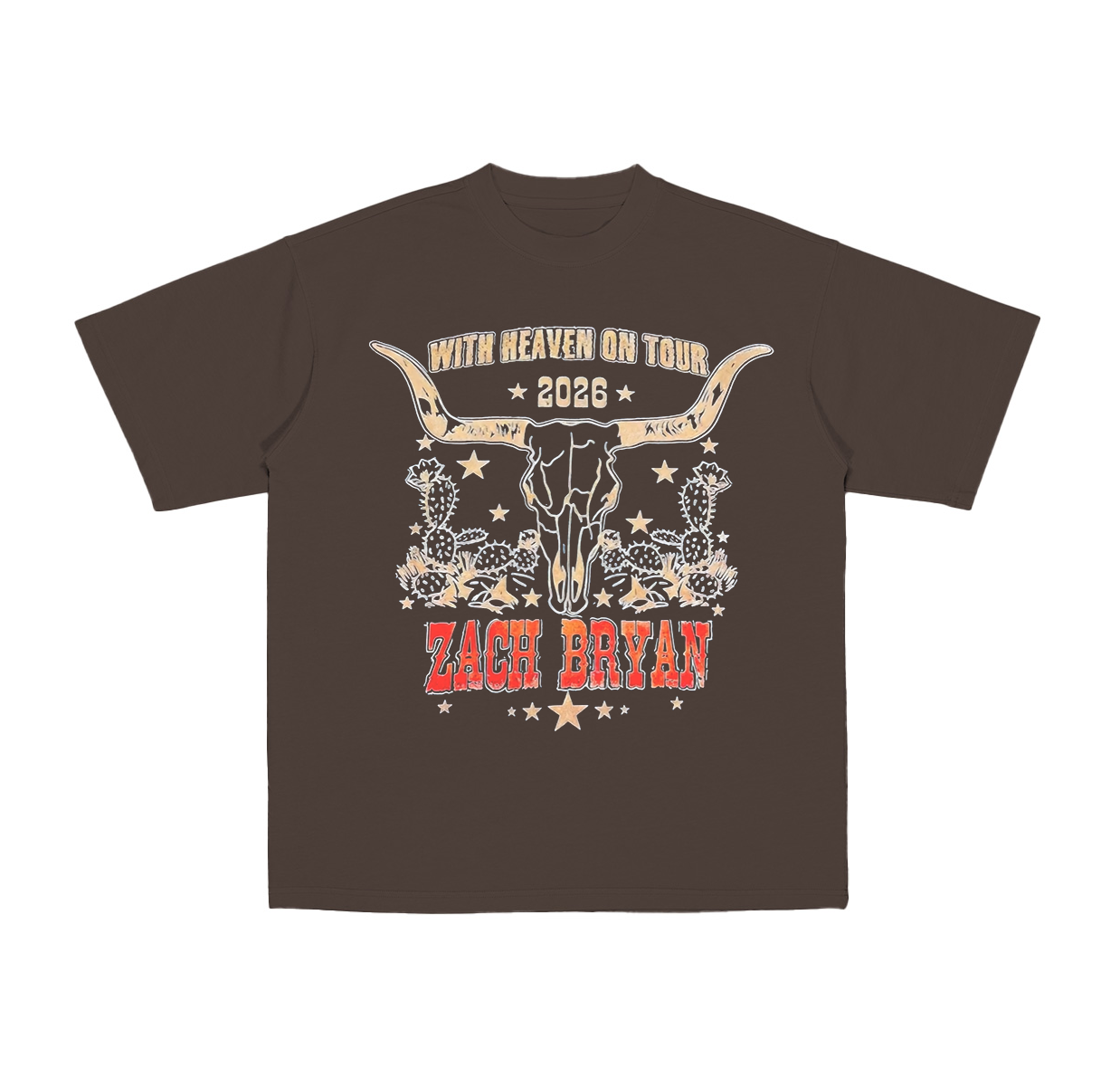 Zach Bryan With Heaven On Tour 2026 Cotton Unisex T-shirt