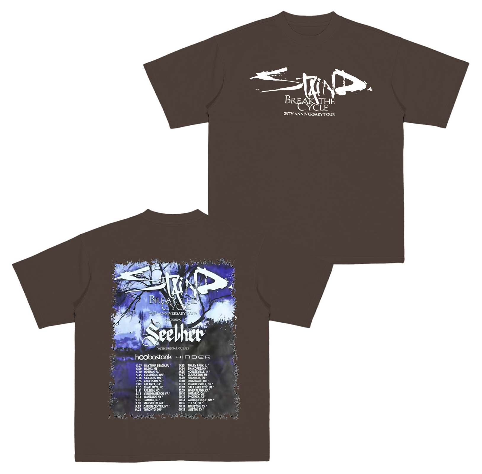 Staind 25th Anniversary Tour Cotton Unisex T-shirt