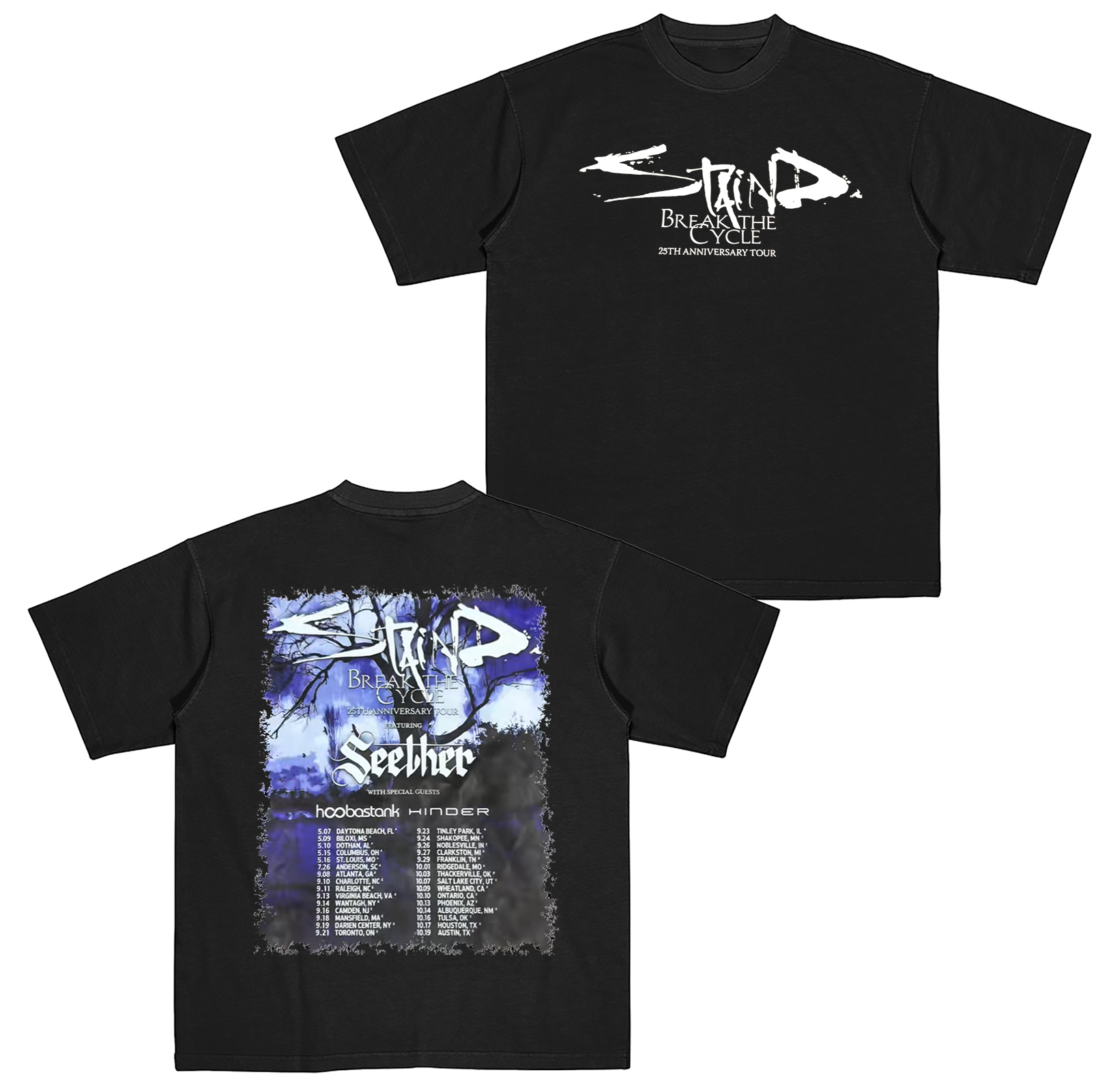 Staind 25th Anniversary Tour Cotton Unisex T-shirt