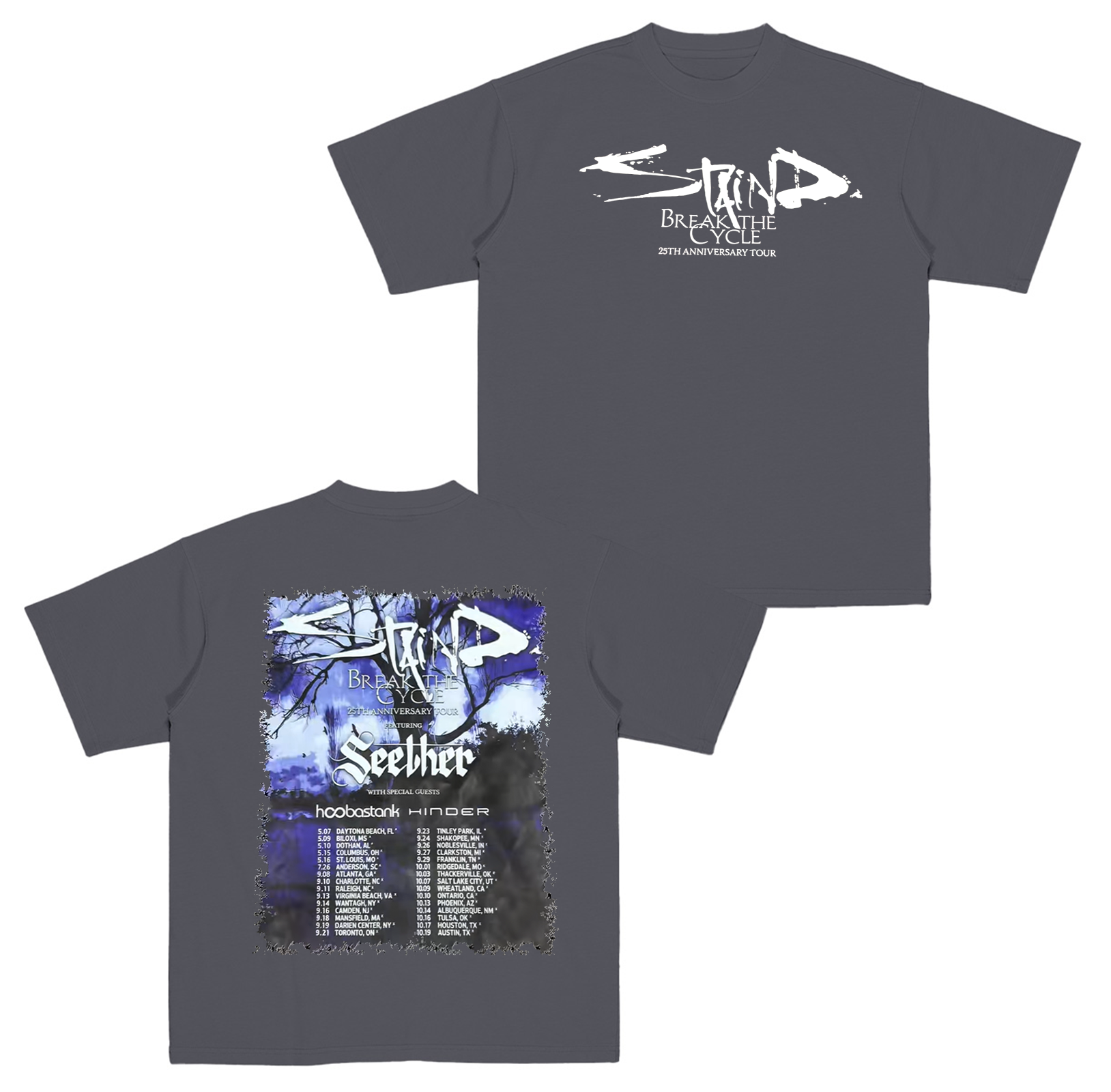 Staind 25th Anniversary Tour Cotton Unisex T-shirt