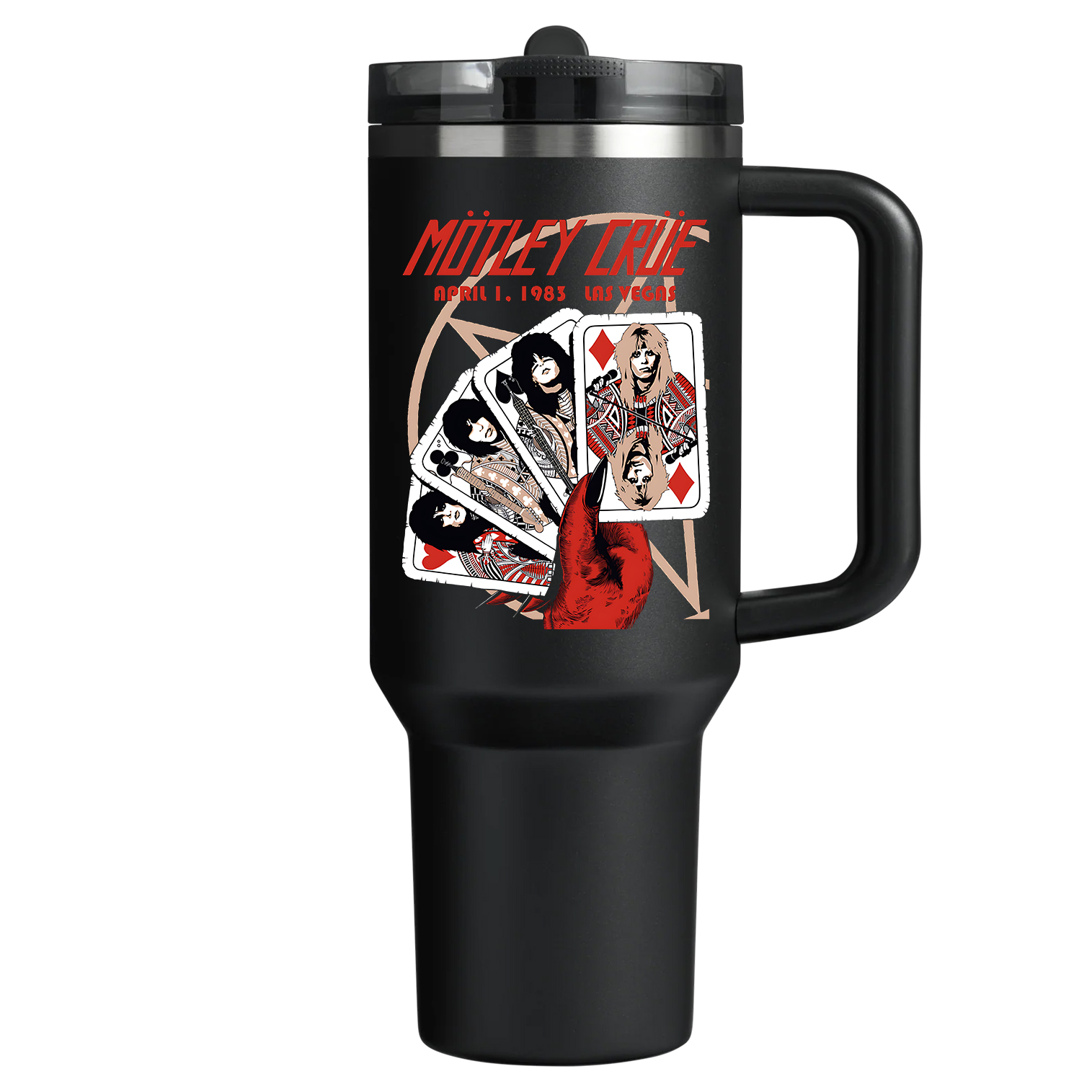 Motley Crue  lip Straw Tumbler
