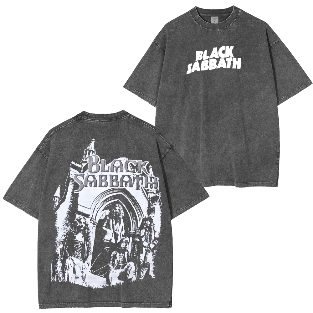 Retro Vintage Limited Edition Poster - Black Sabbath Washed Unisex T-Shirt