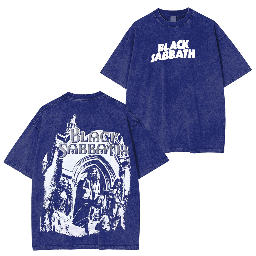Retro Vintage Limited Edition Poster - Black Sabbath Washed Unisex T-Shirt