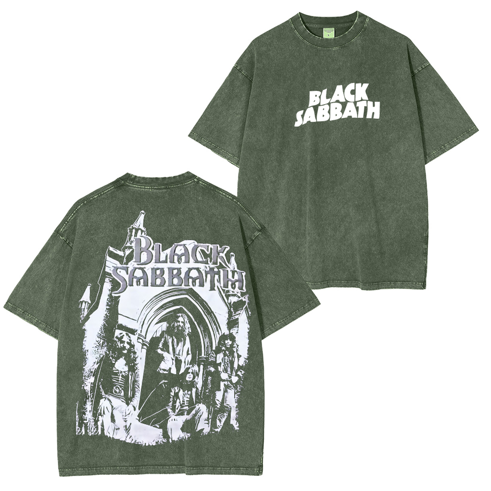 Retro Vintage Limited Edition Poster - Black Sabbath Washed Unisex T-Shirt