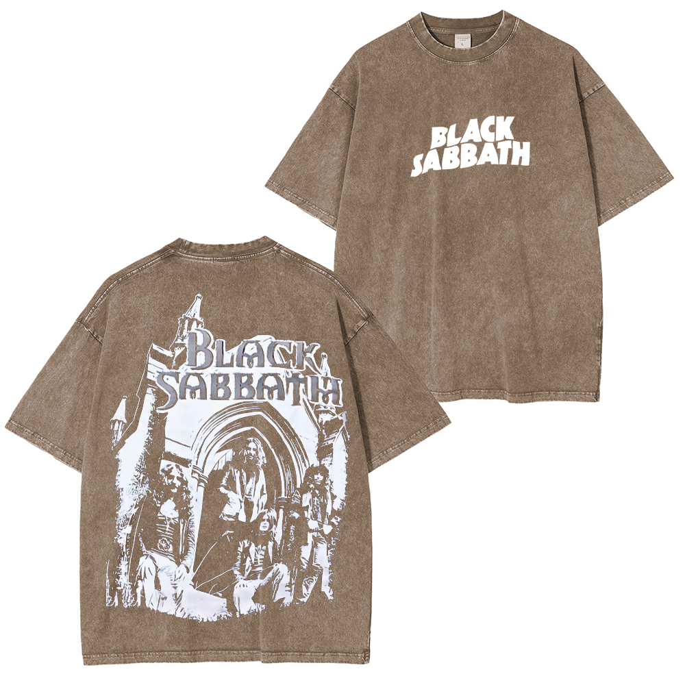 Retro Vintage Limited Edition Poster - Black Sabbath Washed Unisex T-Shirt