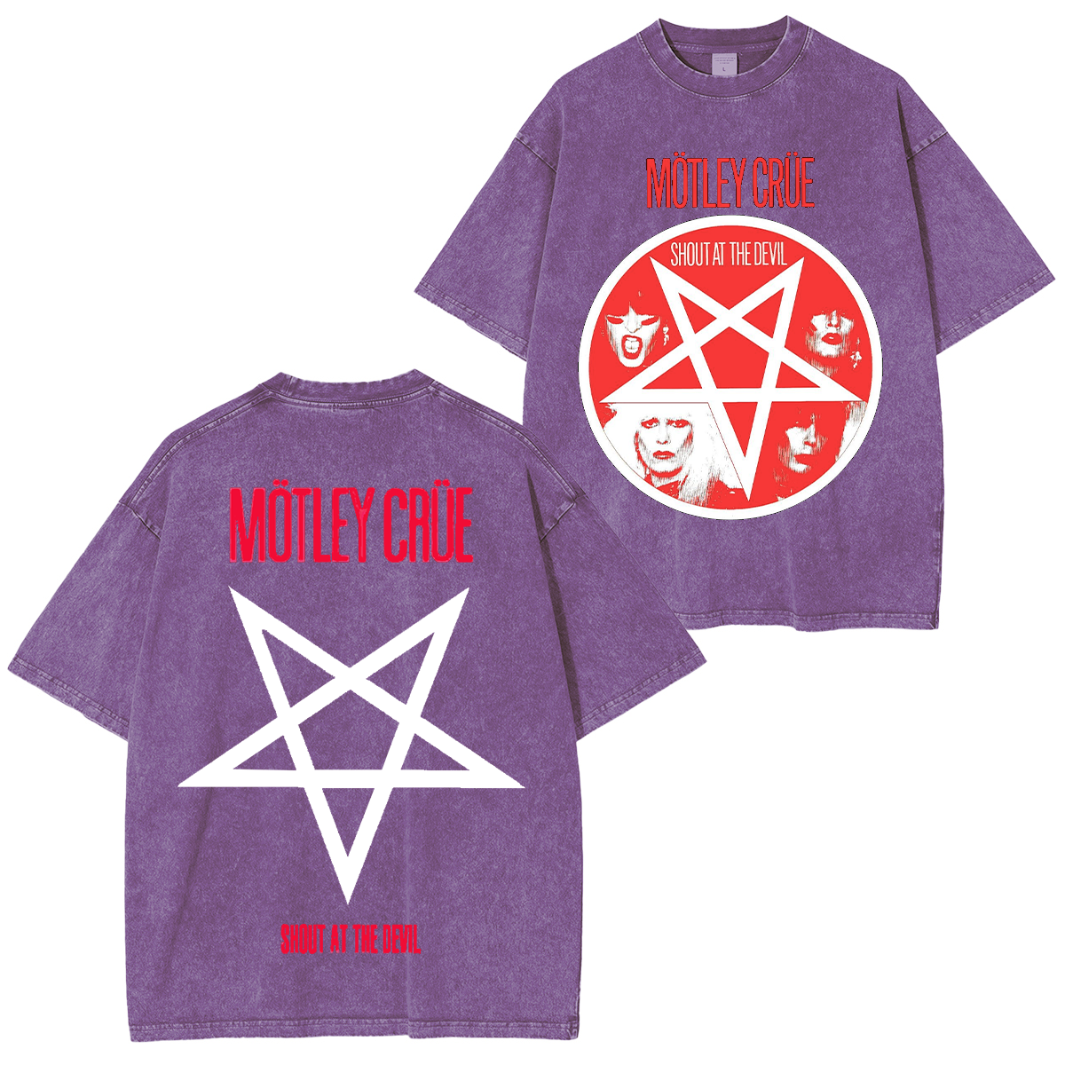 MOTLEY CRUE SHOUT AT THE DEVIL VINTAGE Washed Unisex T-Shirt