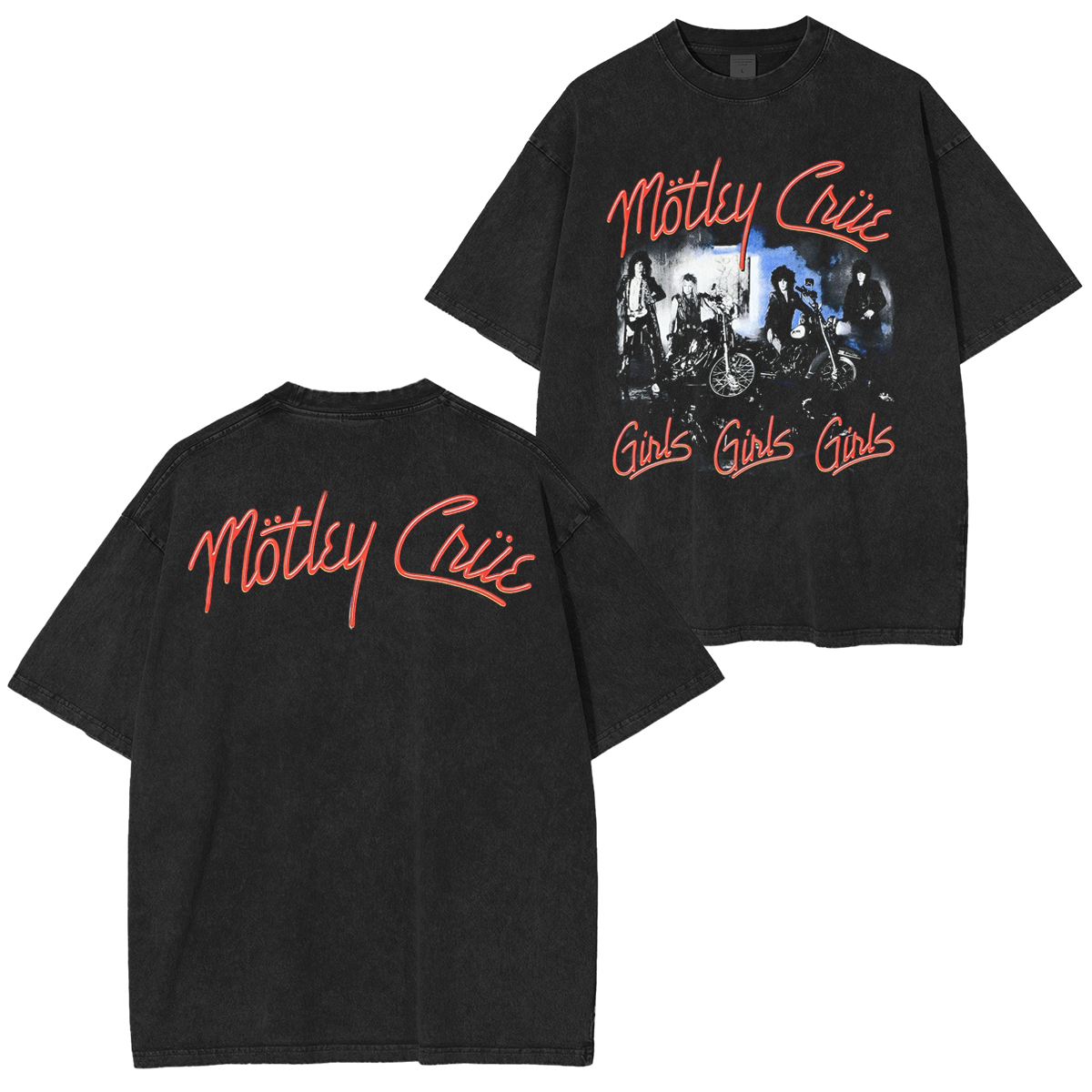 Montley Crue Girl Girl Girl  Washed Unisex T-Shirt