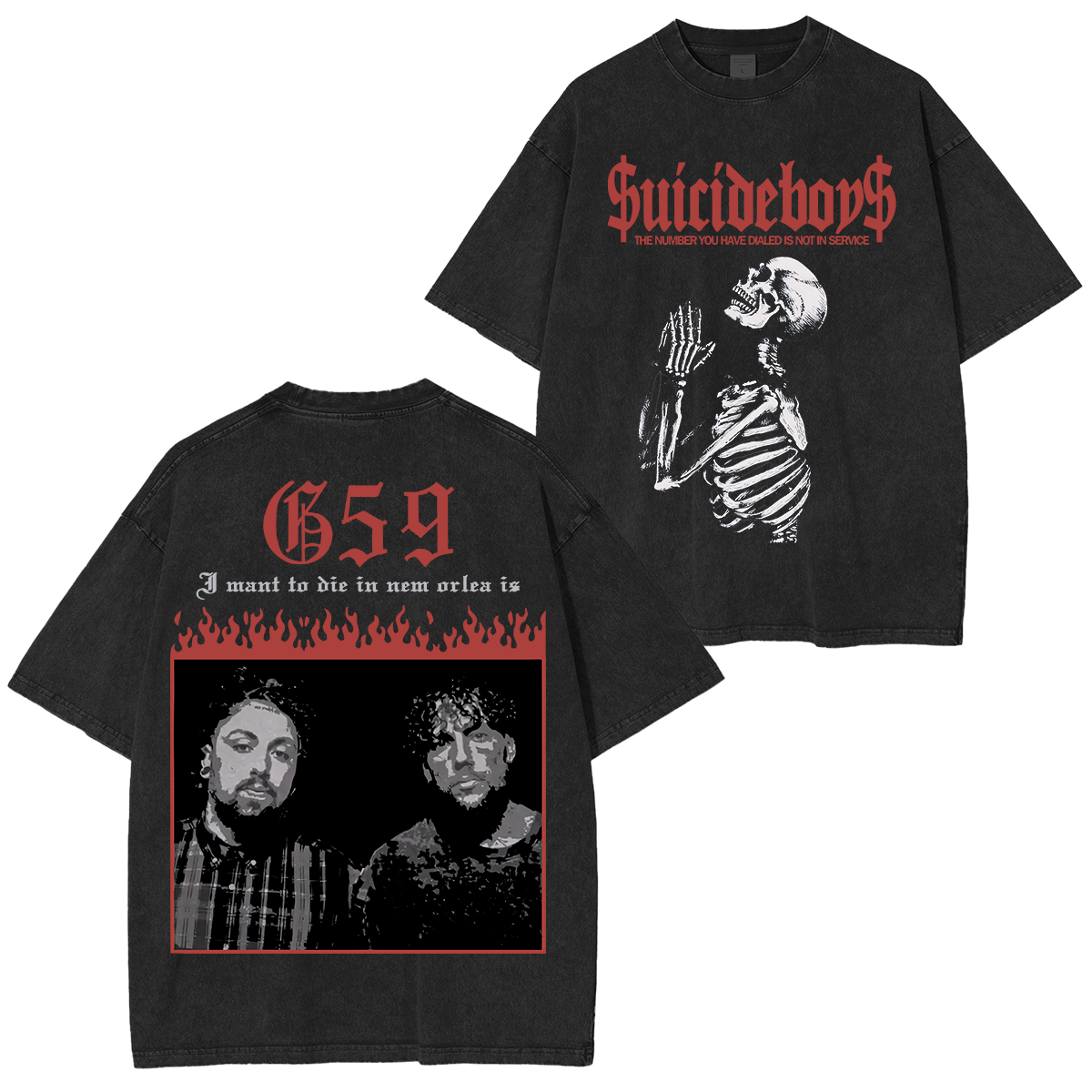 Suicideboys Grey Day  Washed Unisex T-Shirt