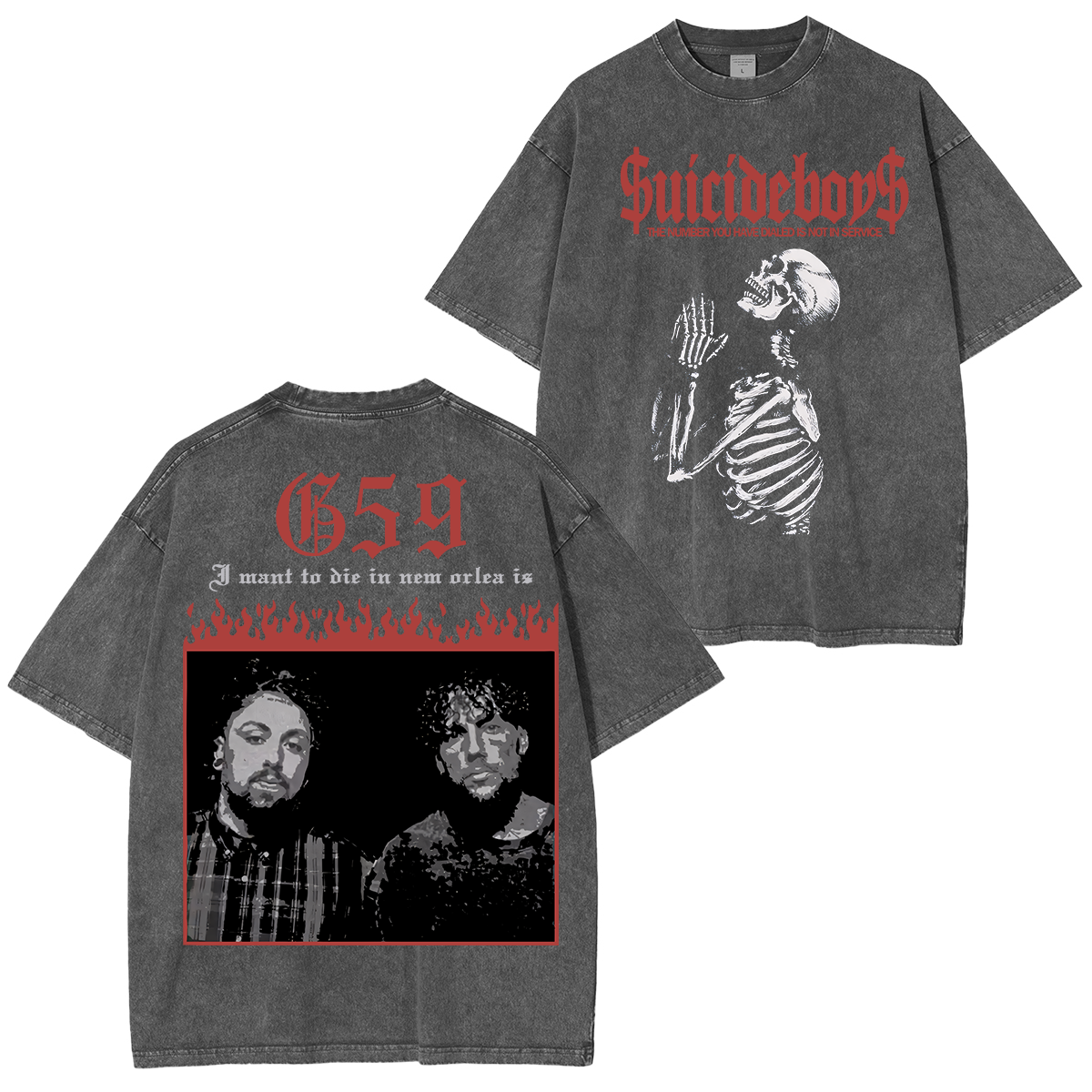 Suicideboys Grey Day  Washed Unisex T-Shirt