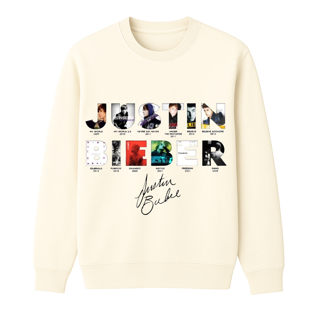 JUSTIN BIEBER Unisex Cotton Creneck Sweatshirt