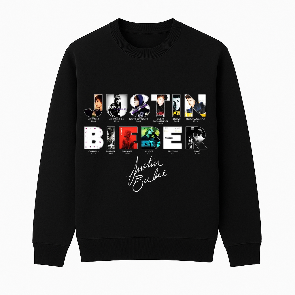 JUSTIN BIEBER Unisex Cotton Creneck Sweatshirt