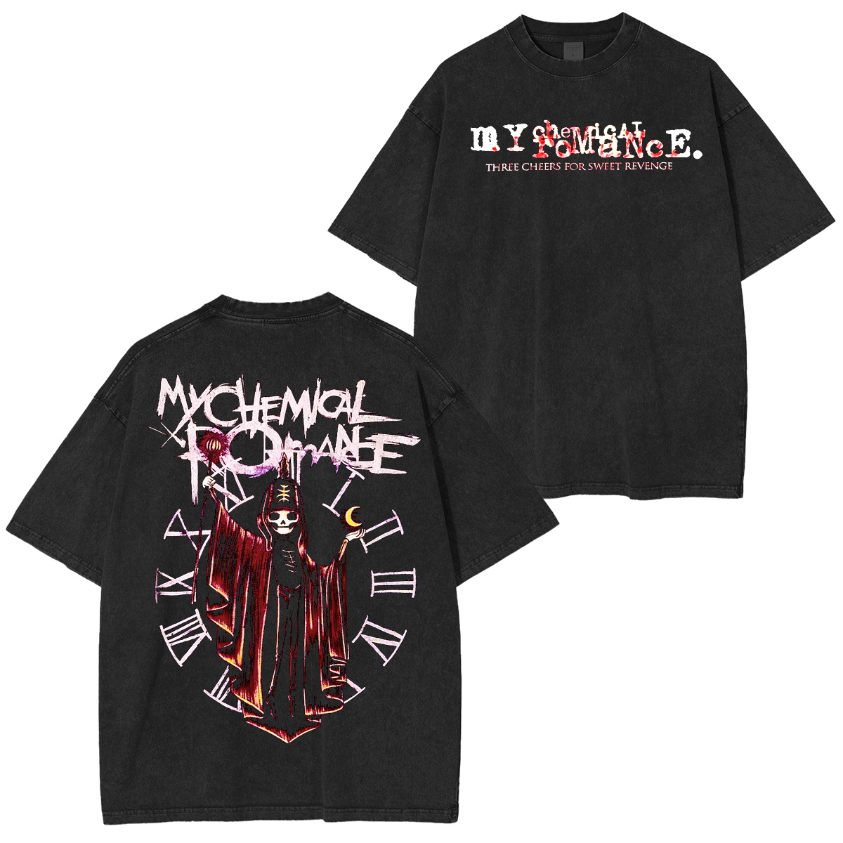 My Chemical Romance Three Cheers for Sweet Revenge Tracklist Washed Unisex T-Shirt