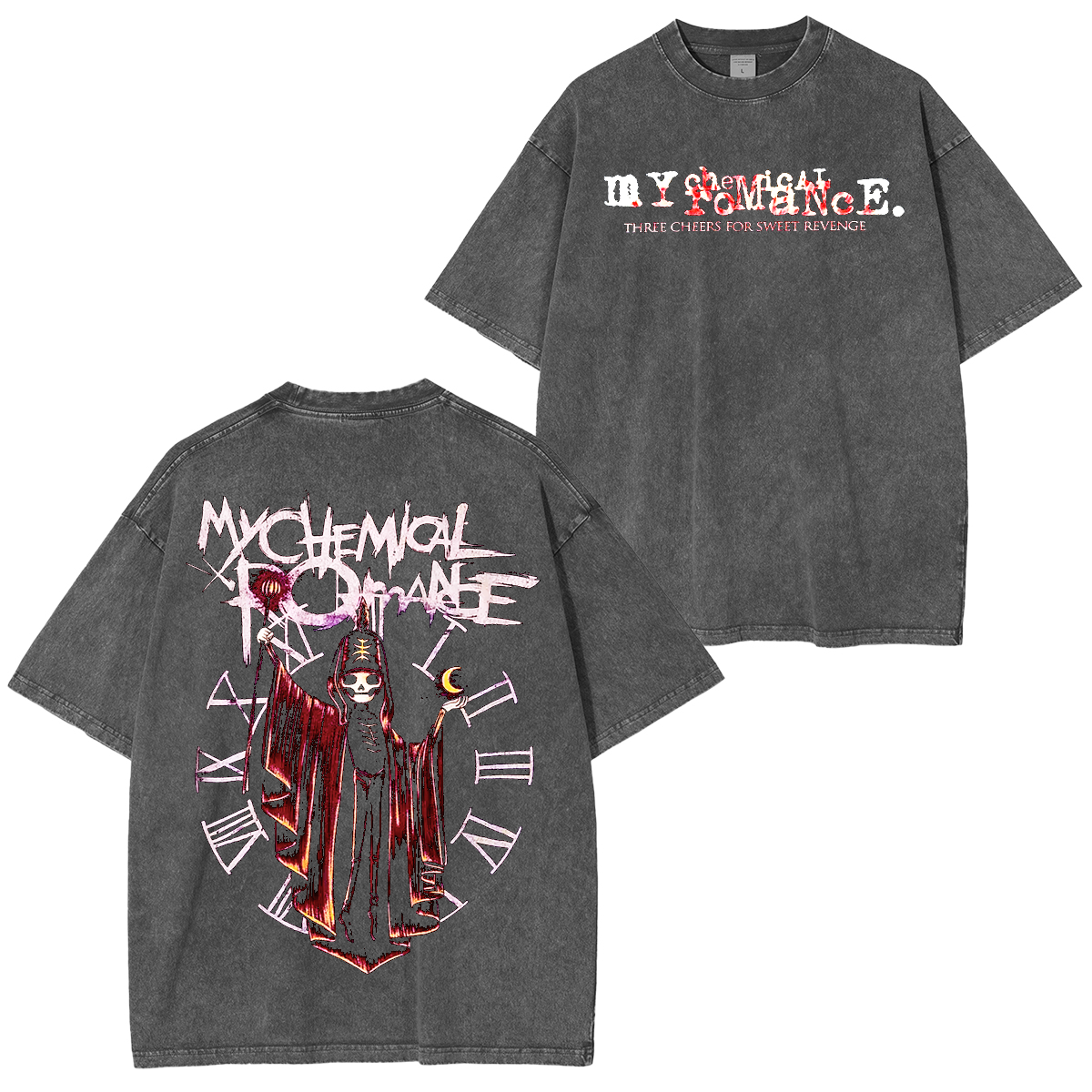 My Chemical Romance Three Cheers for Sweet Revenge Tracklist Washed Unisex T-Shirt
