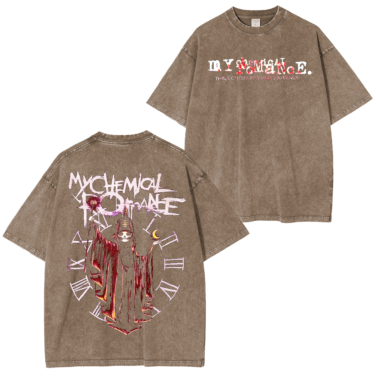 My Chemical Romance Three Cheers for Sweet Revenge Tracklist Washed Unisex T-Shirt