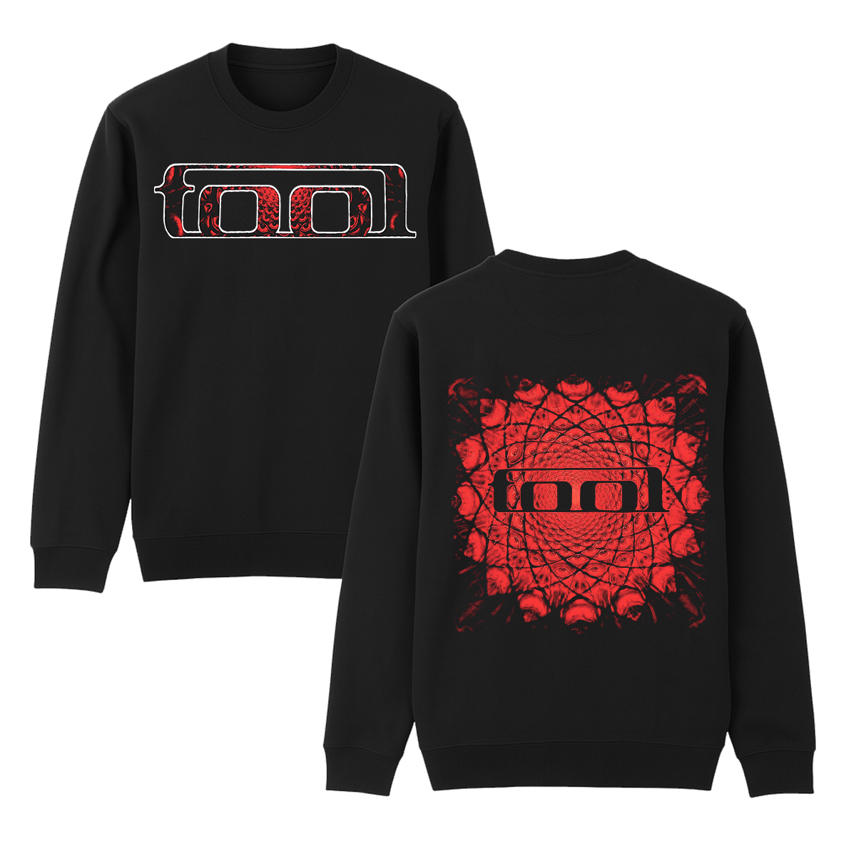 Tool Band Red Pattern Unisex Crewneck Sweatshirt
