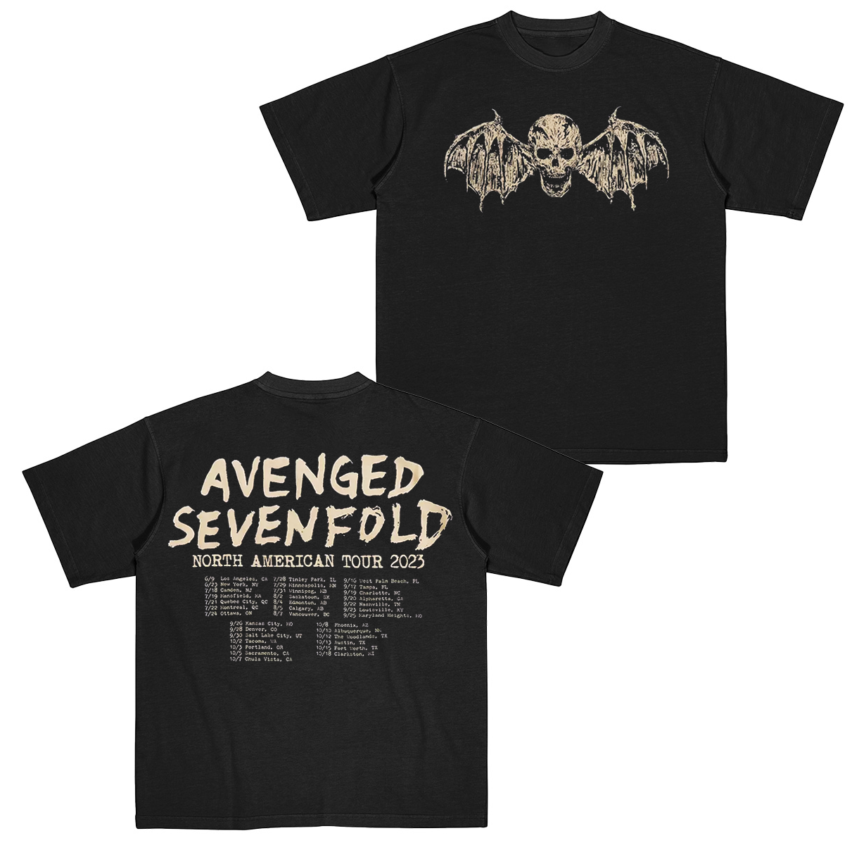 Avenged Sevenfold North American Tour Cotton Unisex T-shirt