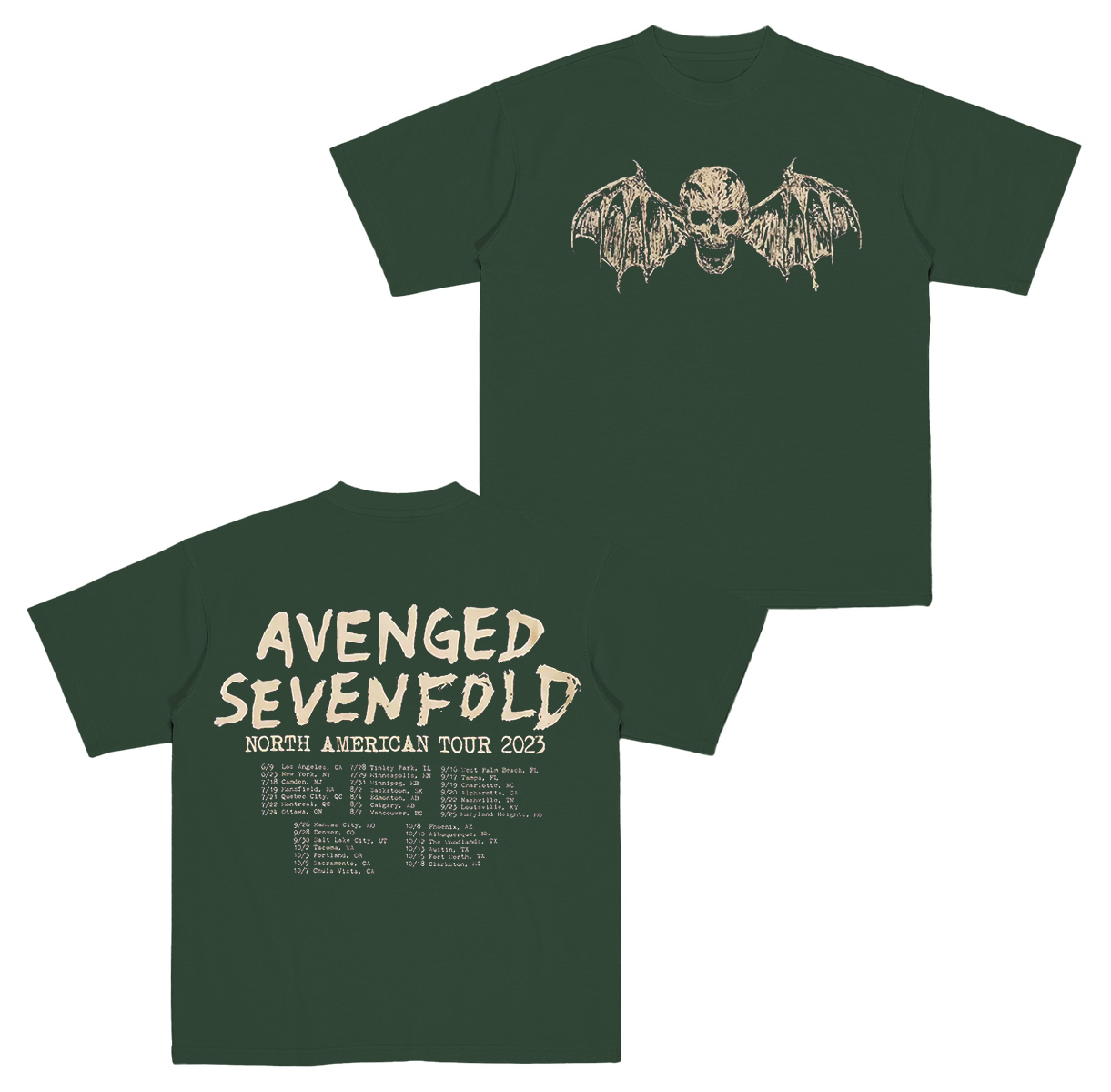 Avenged Sevenfold North American Tour Cotton Unisex T-shirt