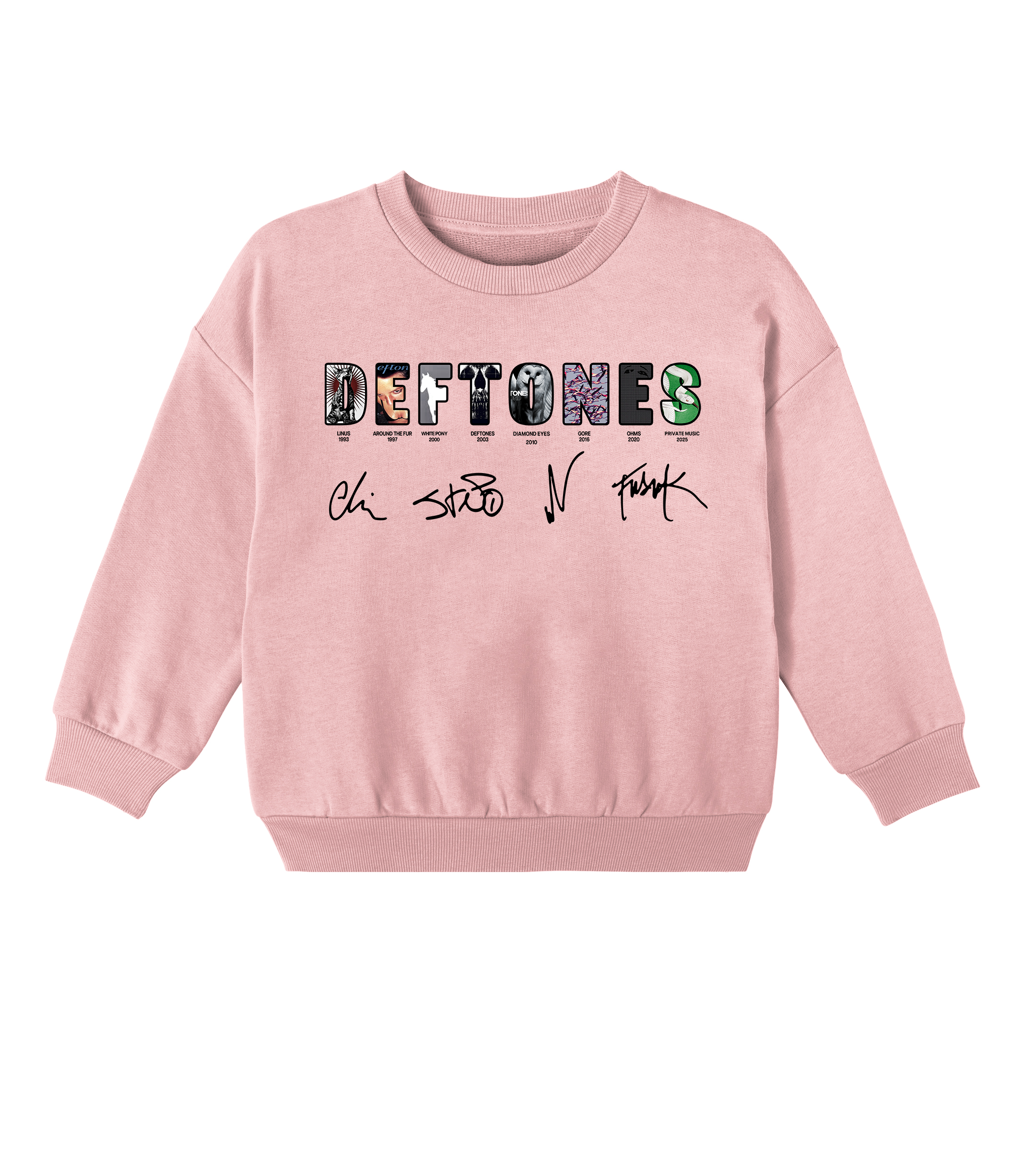 Deftones Cotton Unisex Kids Crewneck Sweatshirt
