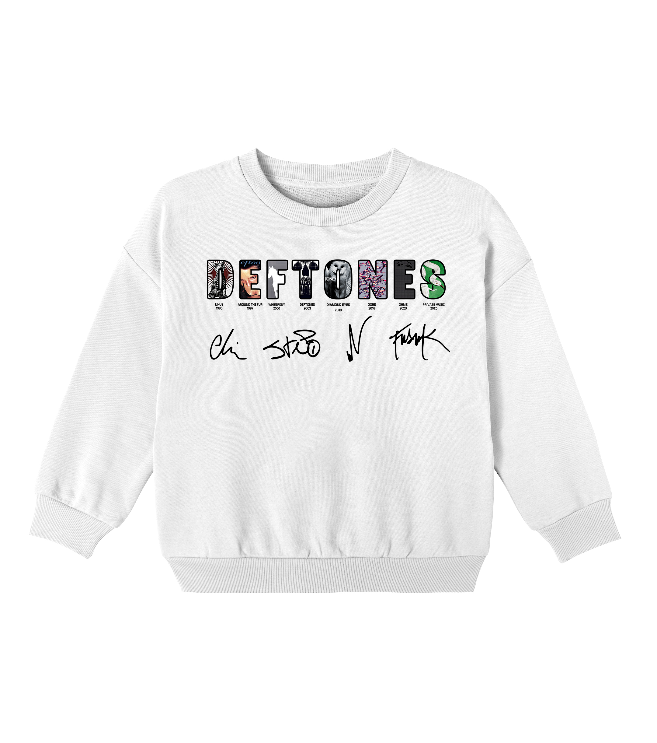 Deftones Cotton Unisex Kids Crewneck Sweatshirt
