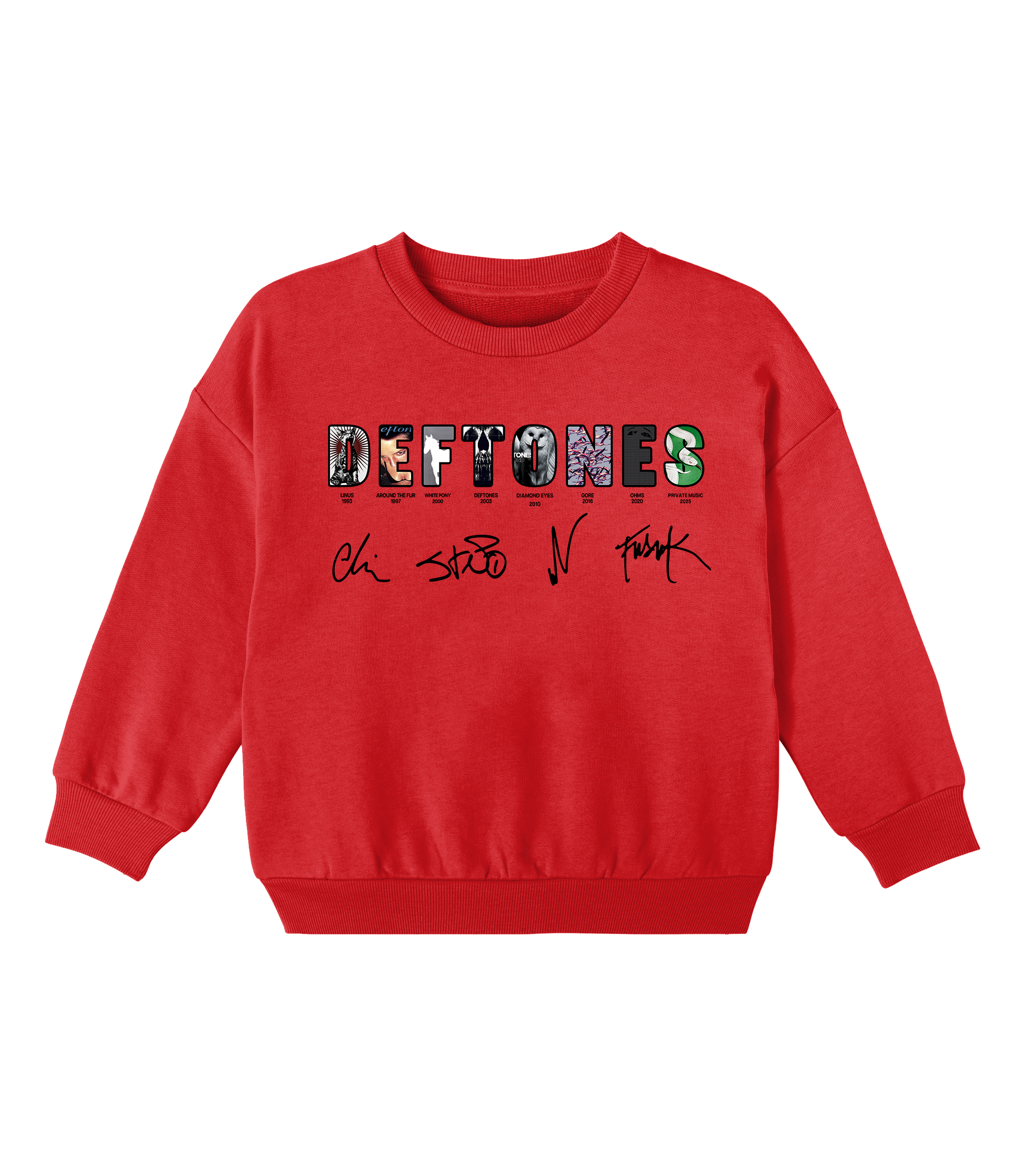 Deftones Cotton Unisex Kids Crewneck Sweatshirt