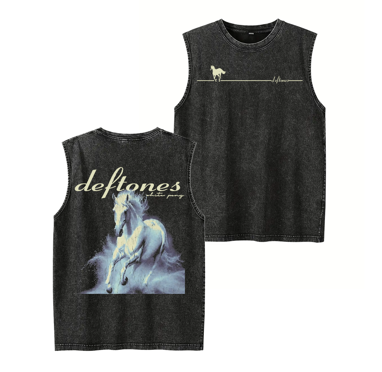 Deftones WHITE PONY Vintage Unisex Washed Tank Top