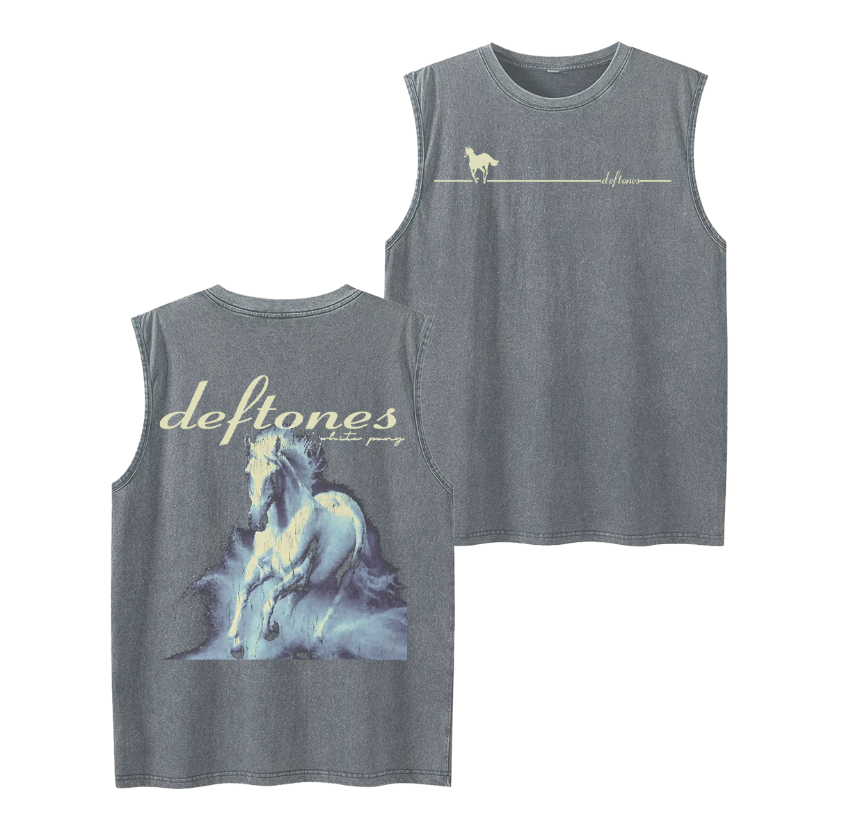 Deftones WHITE PONY Vintage Unisex Washed Tank Top