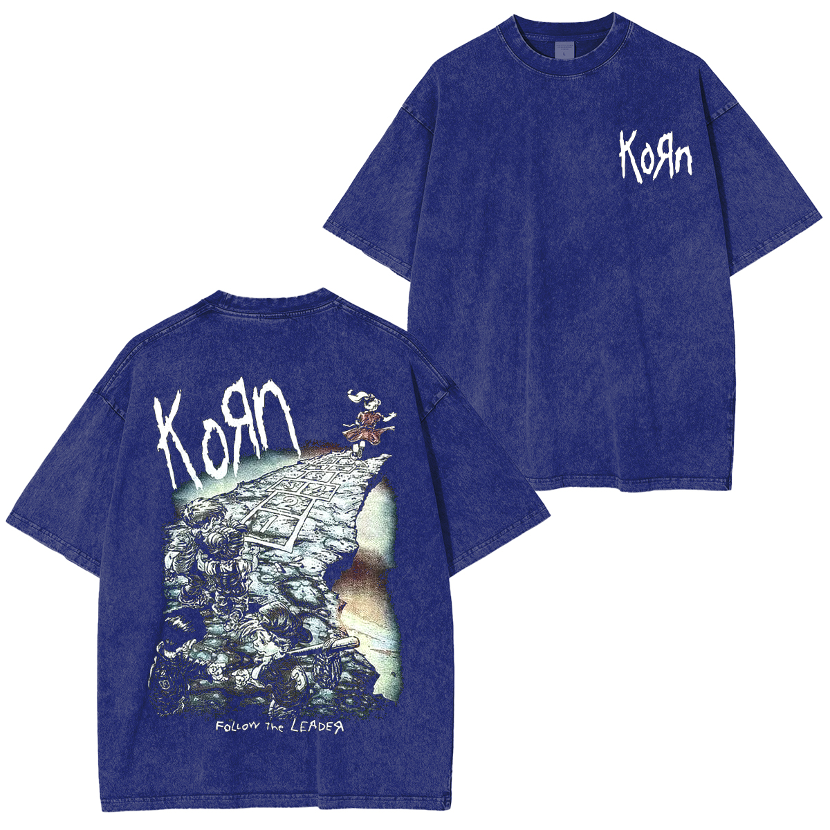 Vintage KORN 90's Follow The Leader Metal Band Washed Unisex T-Shirt
