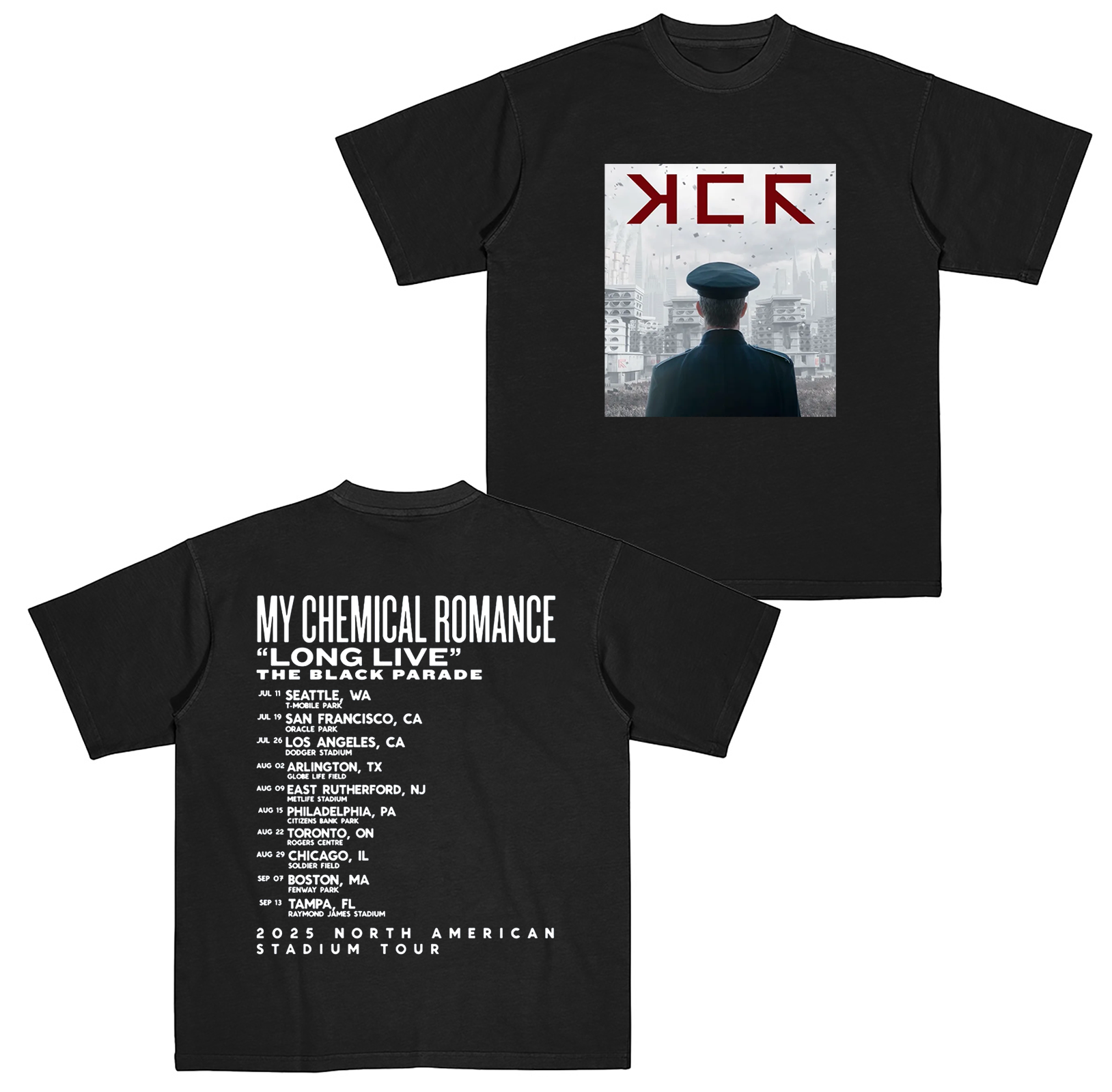 My Chemical Romance Long Live The Black Parade Tour 2025  Cotton Unisex T-shirt