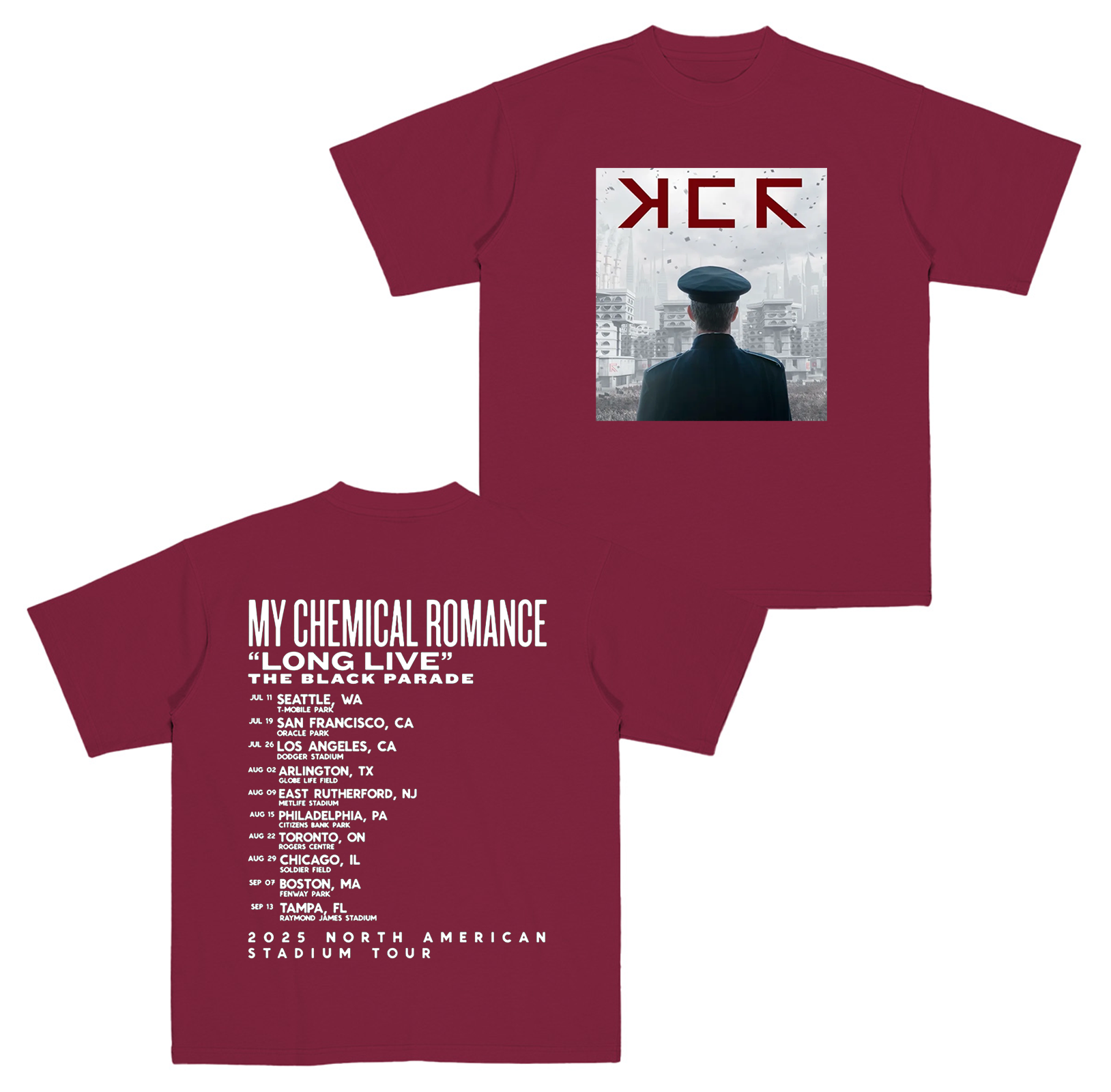 My Chemical Romance Long Live The Black Parade Tour 2025  Cotton Unisex T-shirt