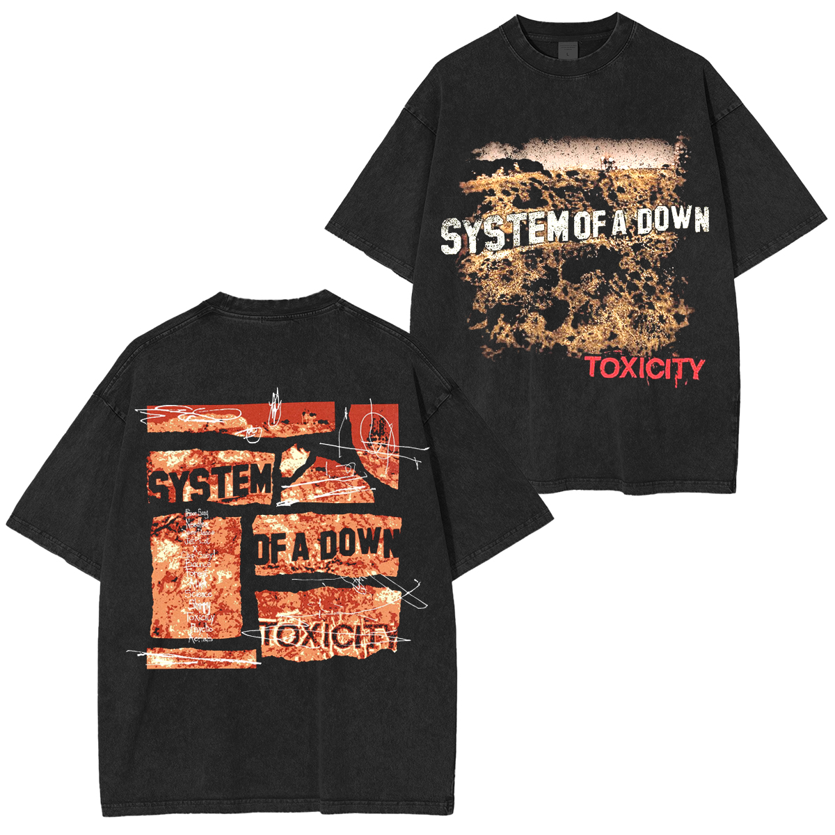 Retro Style System of a Down Toxicity Washed Unisex T-Shirt