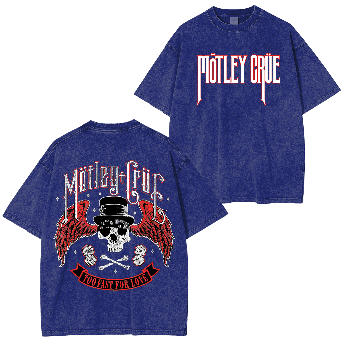 MOTLEY CRUE TOO FAST FOR LOVE Washed Unisex T-Shirt