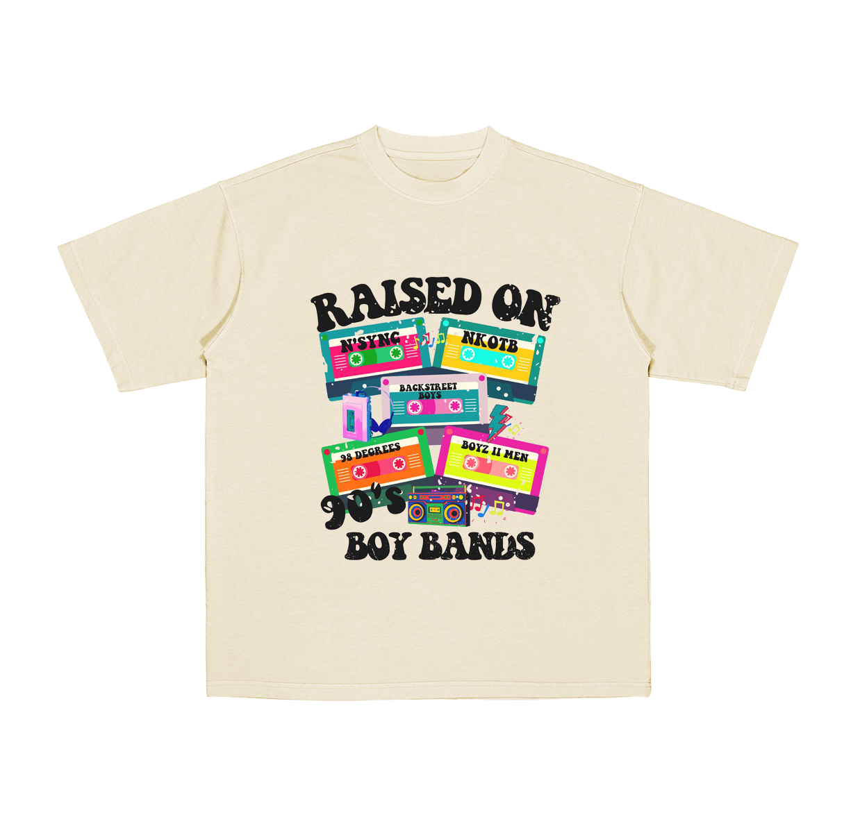 Raised on 90's Boy Bands Cotton Unisex T-shirt