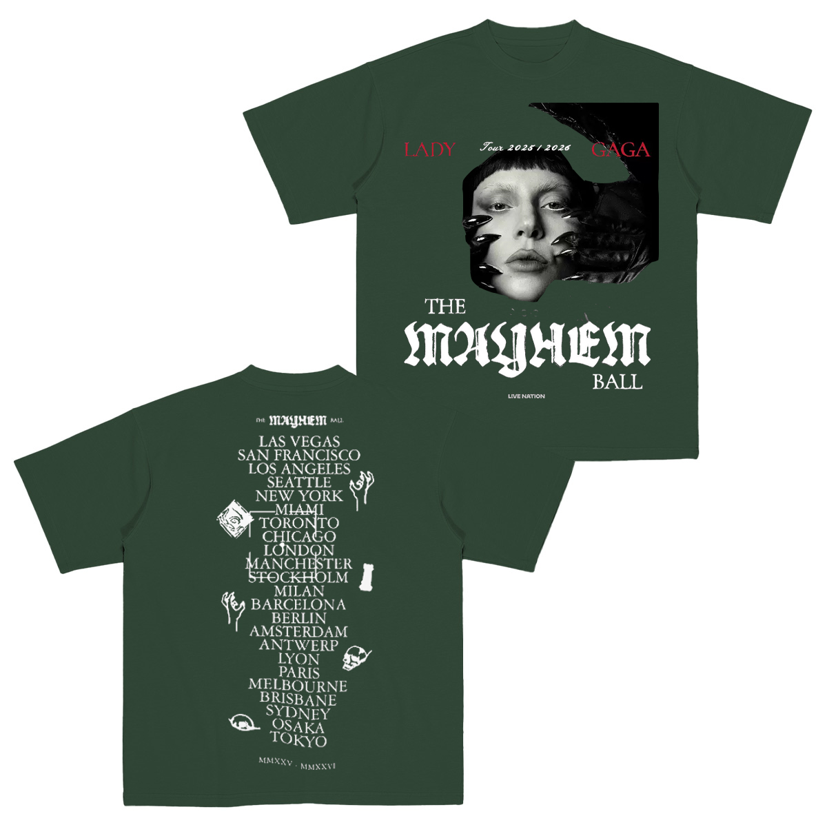 Ladygaga Tour Cotton Unisex T-shirt