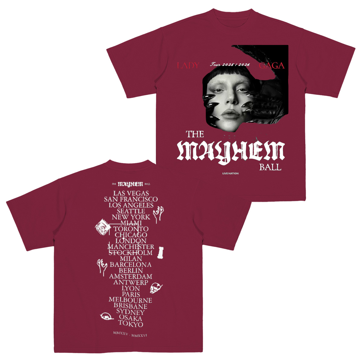 Ladygaga Tour Cotton Unisex T-shirt