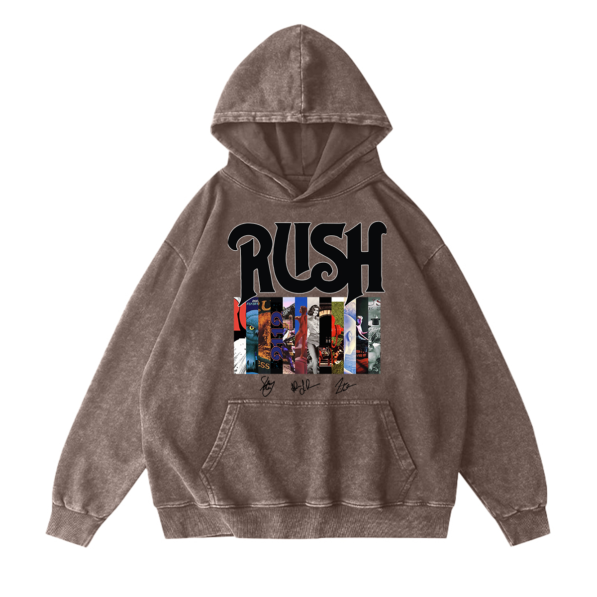 Rush Band Washed Unisex Hoodie