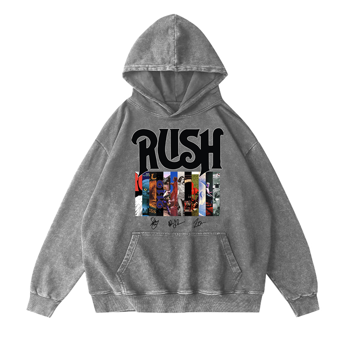 Rush Band Washed Unisex Hoodie