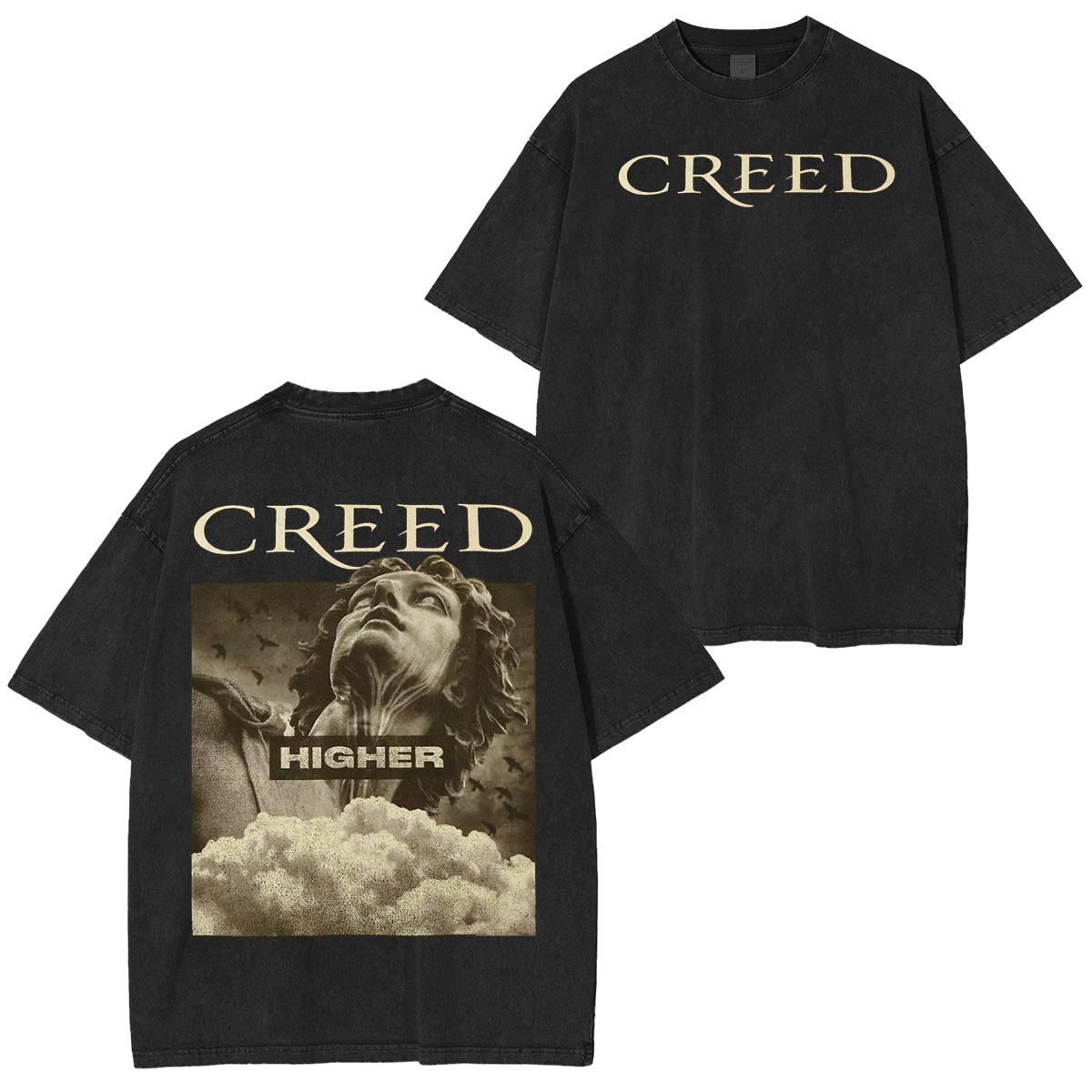 Creed-Higher  Washed Unisex T-Shirt