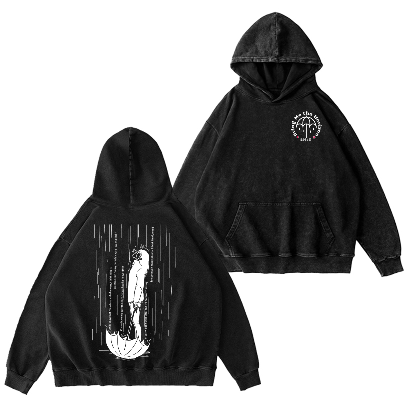 Bring Me The Horizon Washed Unisex Hoodie