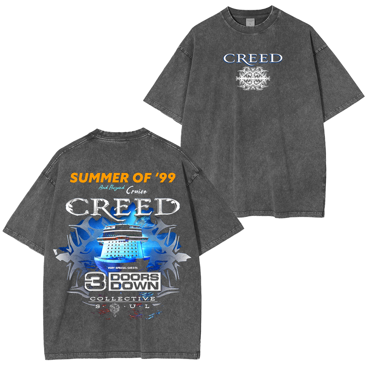 Creed ,Retro Limited Creed Summer of 199 tour Washed Unisex T-Shirt