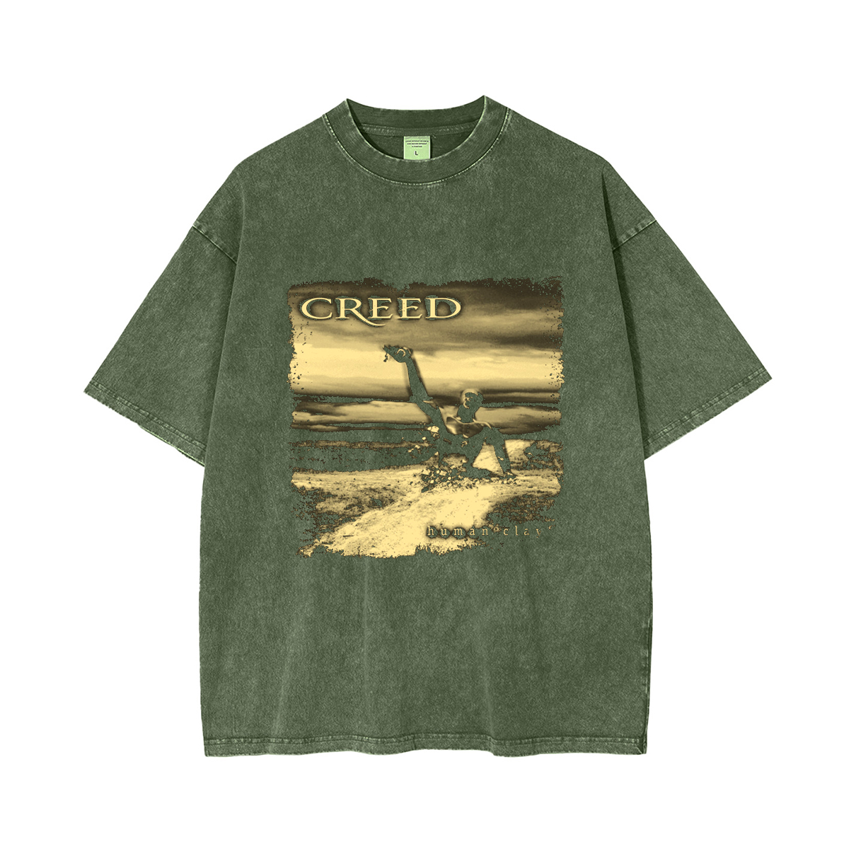 Creed Human Clay Washed Unisex T-Shirt