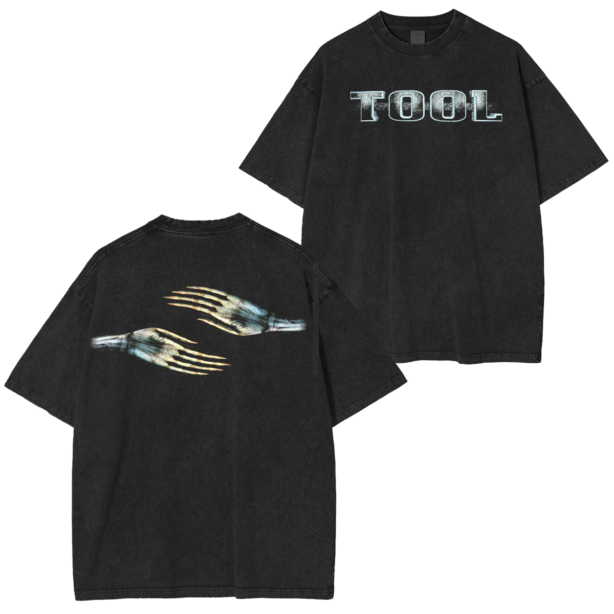 Tool Salival Skeleton Hands Graphic 2000 Tour Washed Unisex T-Shirt