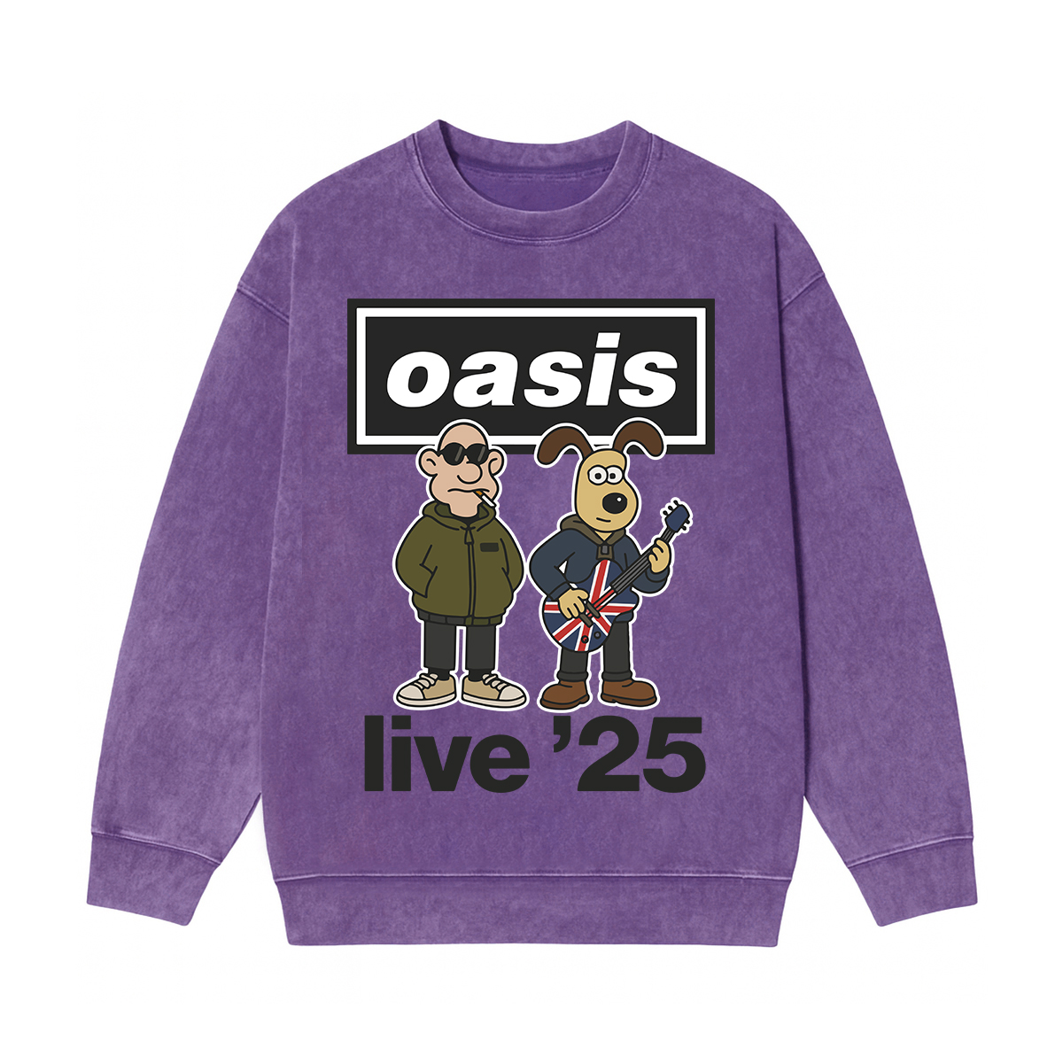 Oasis band  Washed Unisex Crewneck Sweatshirt